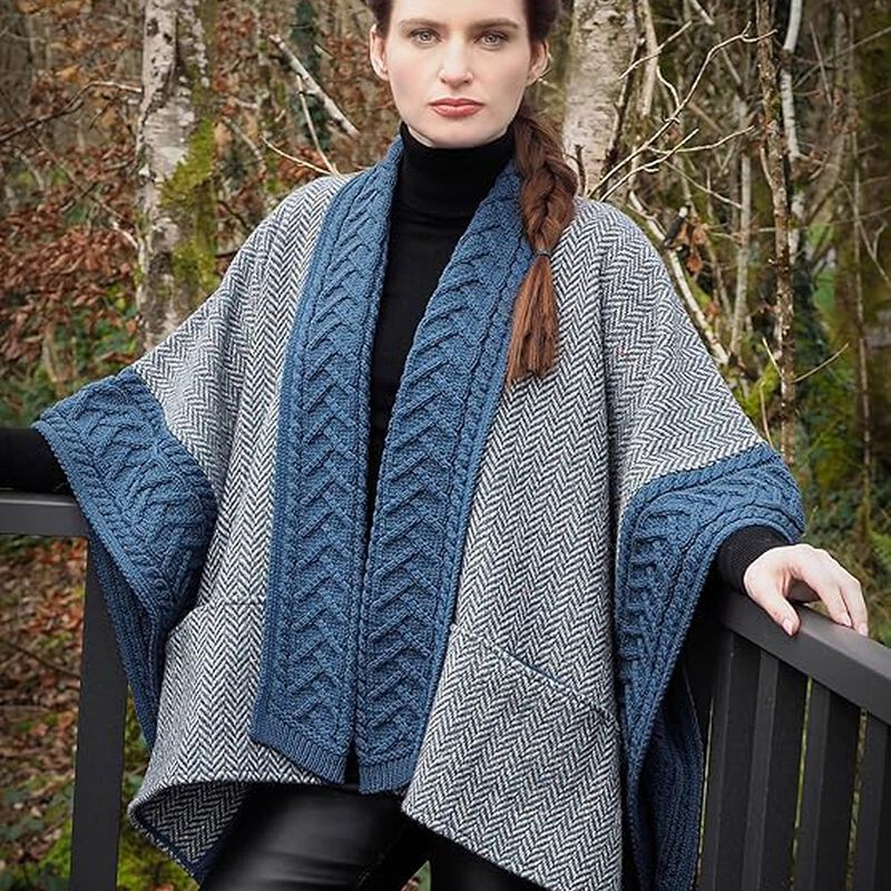 Ladies Donegal Merino Wool & Tweed Cape